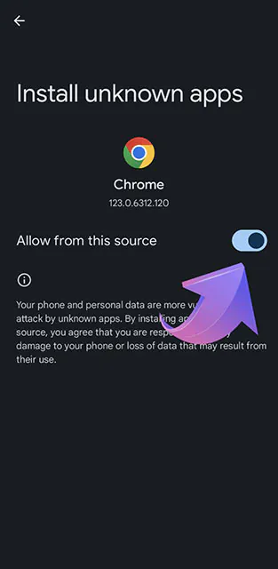 Adjust your security settings to allow third-party installations.