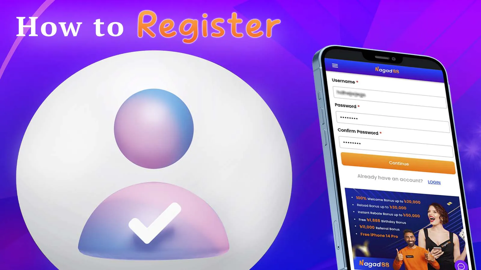 Step-by-step guide to registering an account in the Nagad88 app