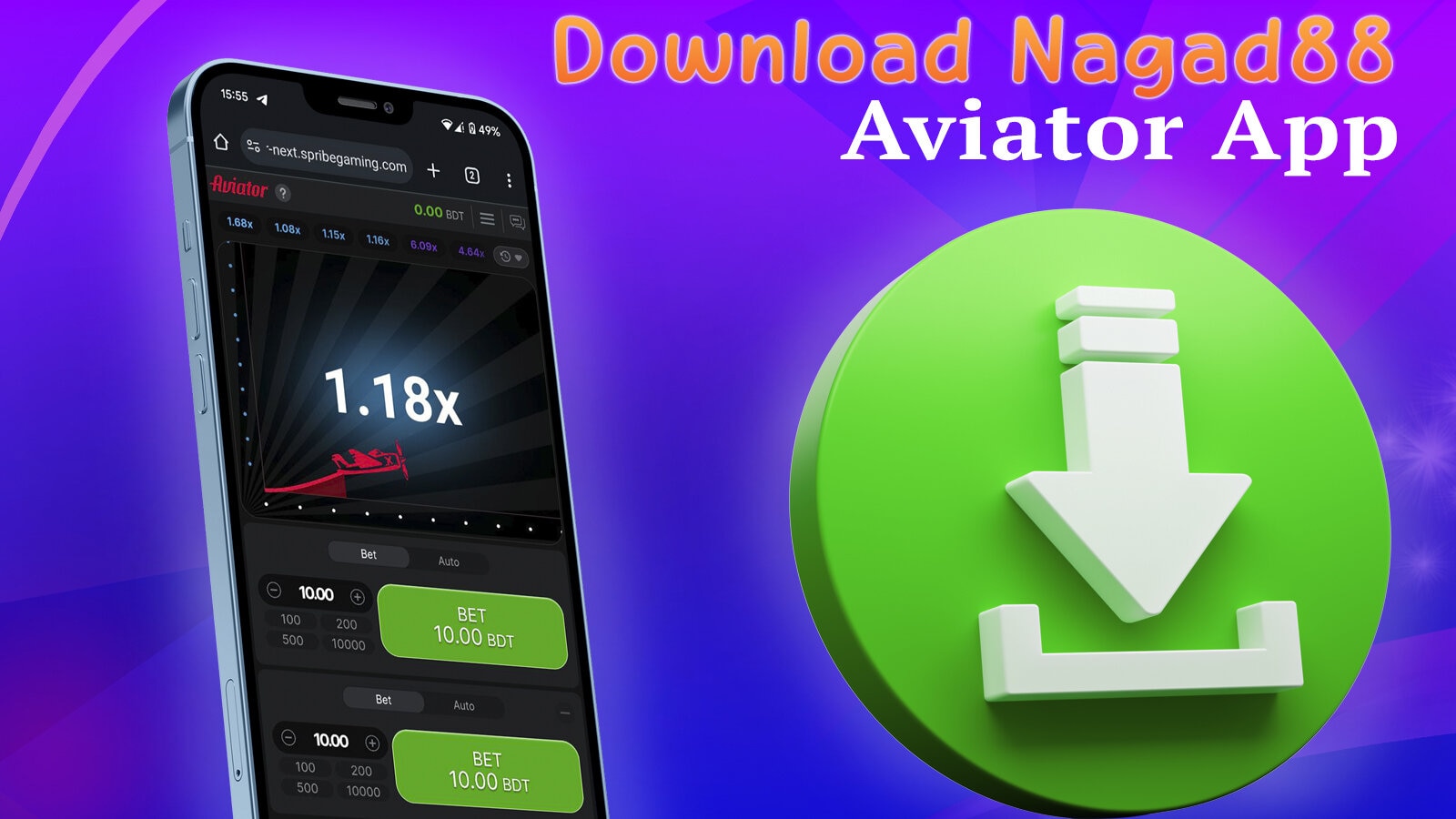 Get the app to start playing Aviator