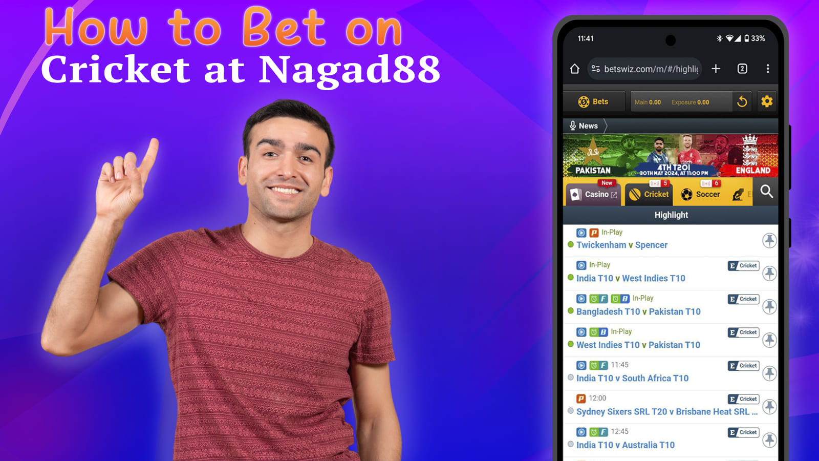 Place your bet on cricket