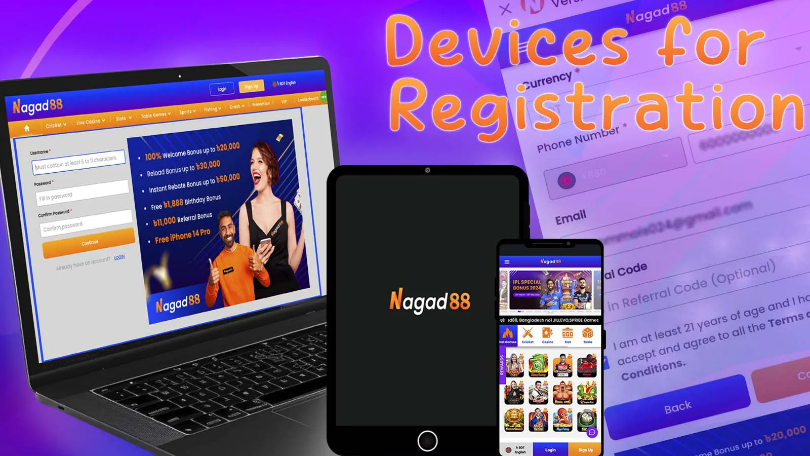 Compatible devices for Nagad88 registration