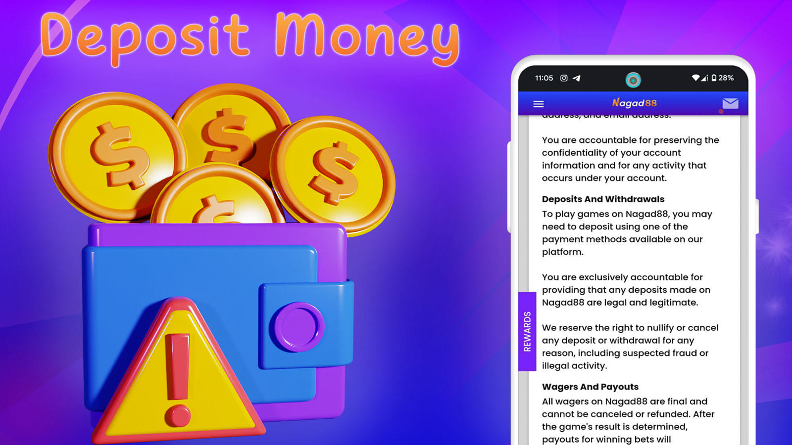 Rules for depositing money