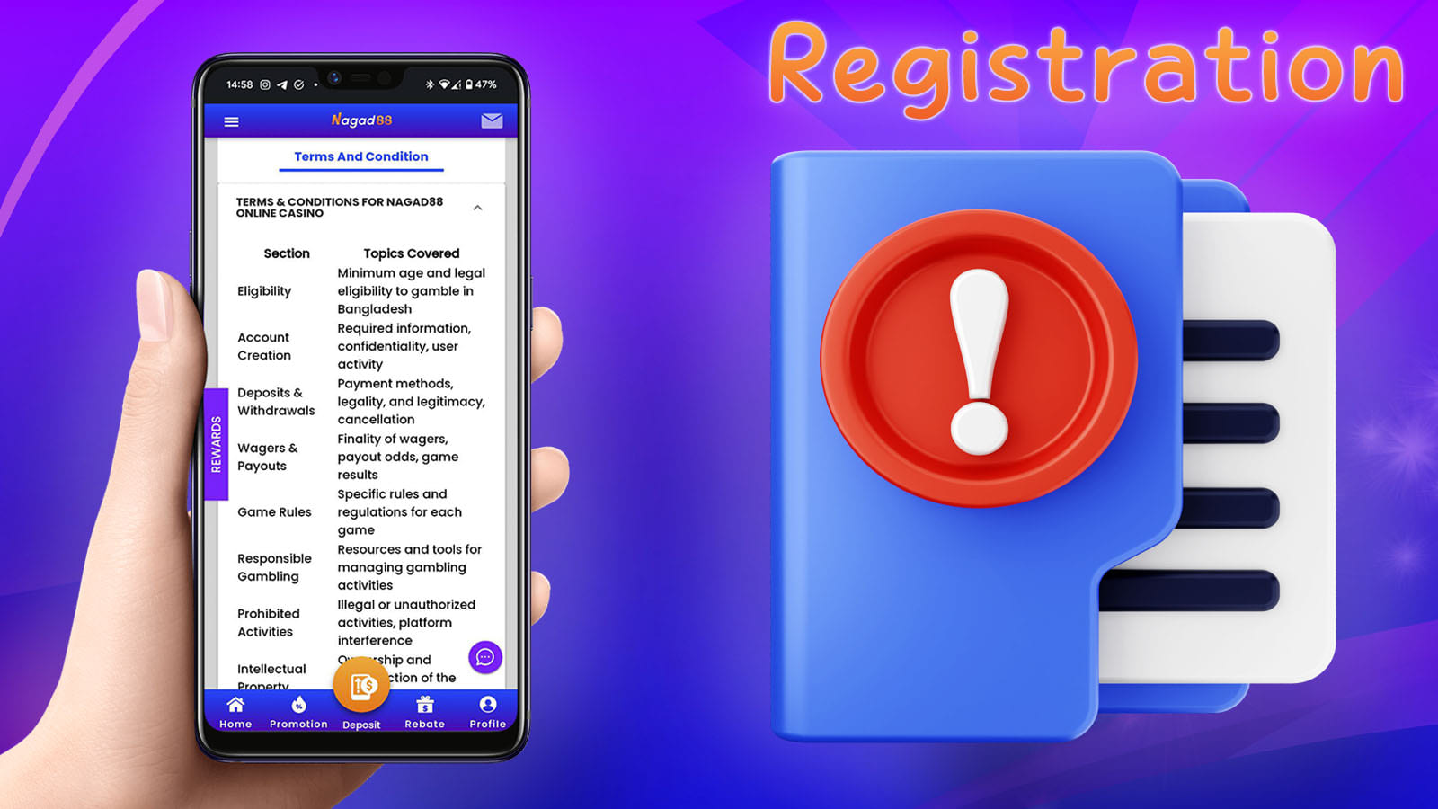 To access our services, you must first create an account