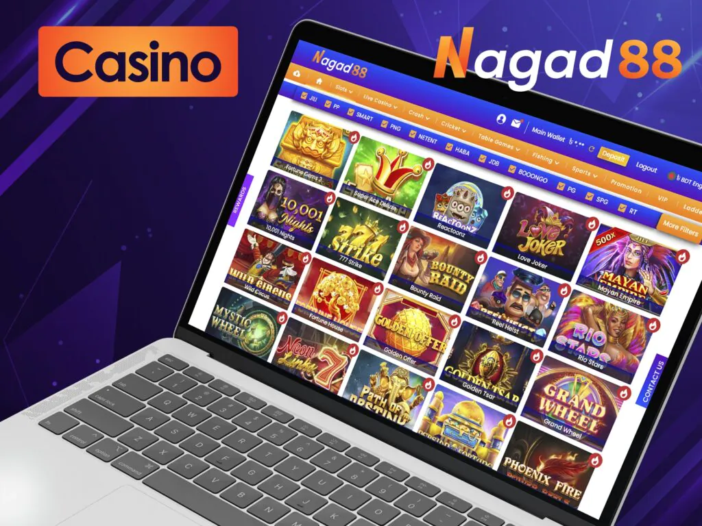 Discover hundreds of premium games from licensed developers at Nagad88 Casino.