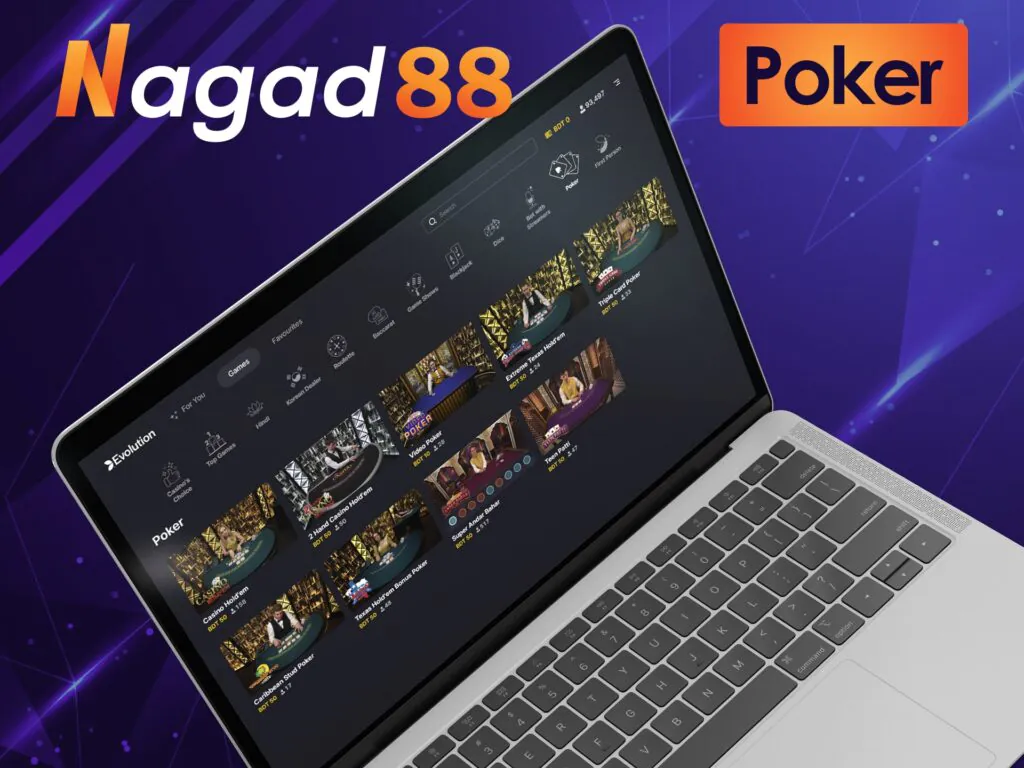 Experience the best of poker with a wide variety of game modes at Nagad88.